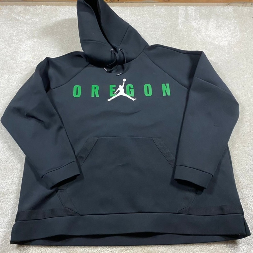 Jordan x Oregon Ducks Hoodie Mens 3XL Black Pullover Jumpman PE Team Issued